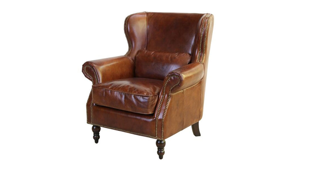 Classic Leather Wingback Chair Classic Leather Wingback Chair