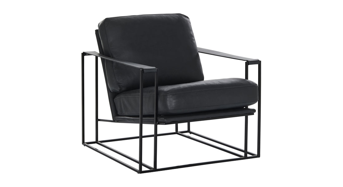 Black Leather Occasional Chair Black Leather Occasional Chair