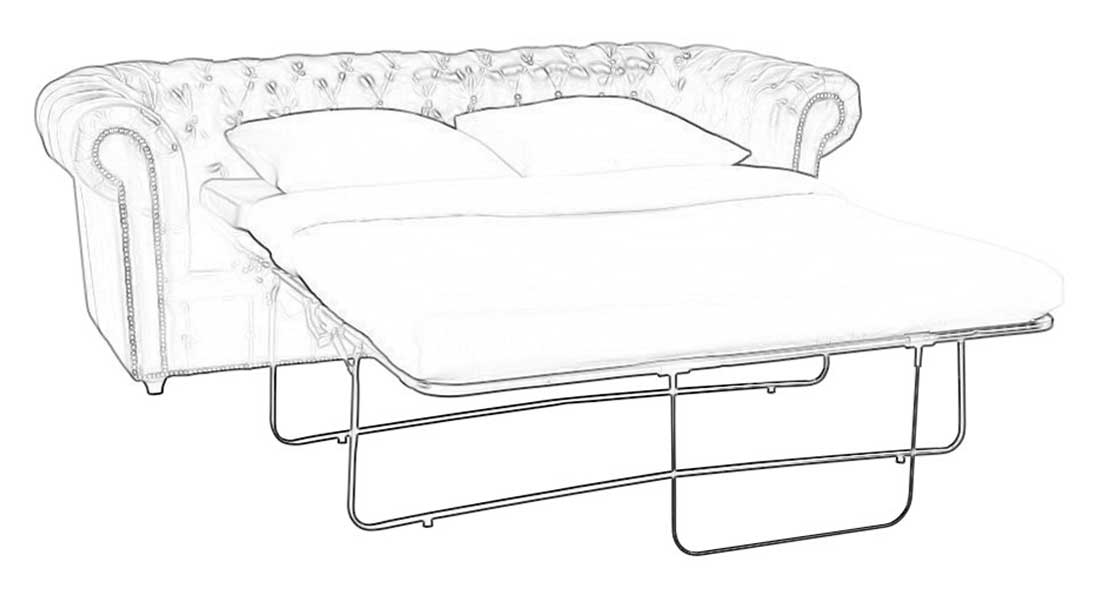 Chesterfiled 3-seat Sofa-bed