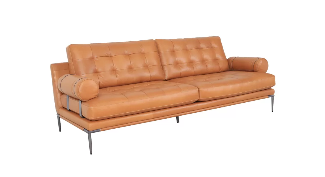 Brown Leather Mid Century Modern Sofa Brown Leather Mid Century Modern Sofa
